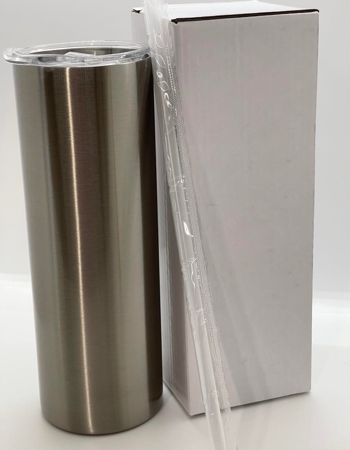 Tumblers/20oz. Stainless sublimation Silver skinny straight