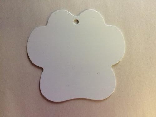 Ornaments/Db sided Aluminum Paw Print