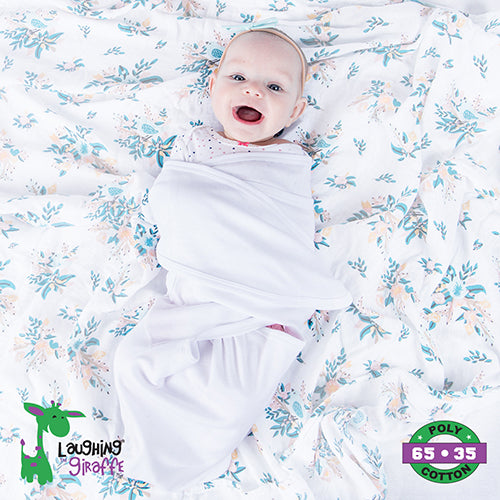 Baby Swaddle Blanket – White