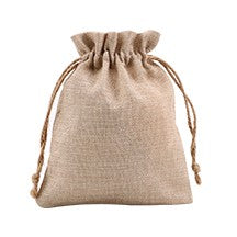 Bags-Blank Faux Burlap Drawstring Bag 4x6