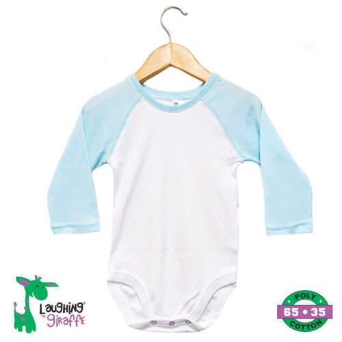 Baby Raglan Onesies L/S – Pink, & Blue