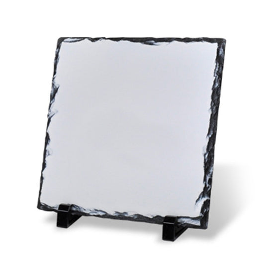SubliSlate Blank Sublimation Matte Plaque - 5.85" x 5.85" - Square w/Feet