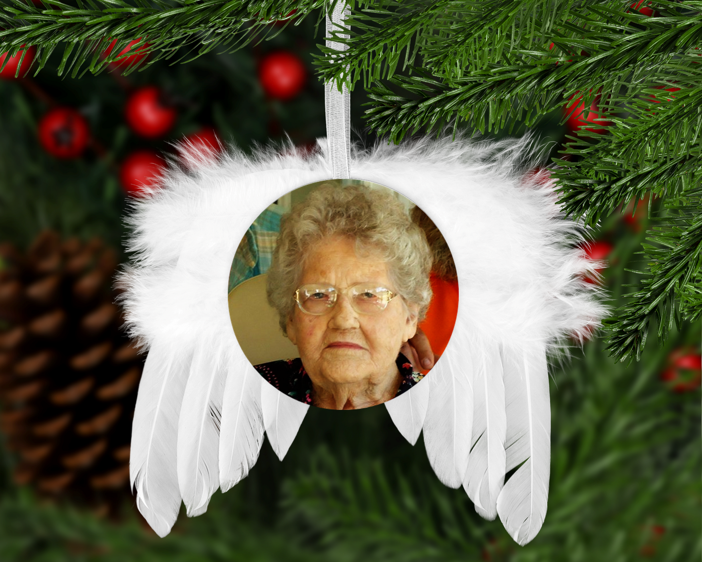 Blank Feather Angel Wing Ornament