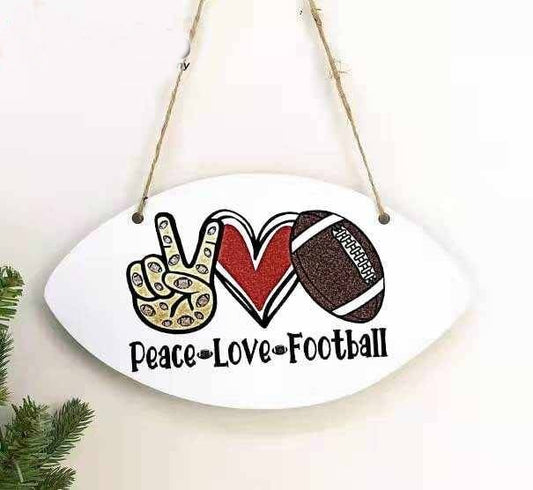 MDF Sublimation football shaped wooden sign