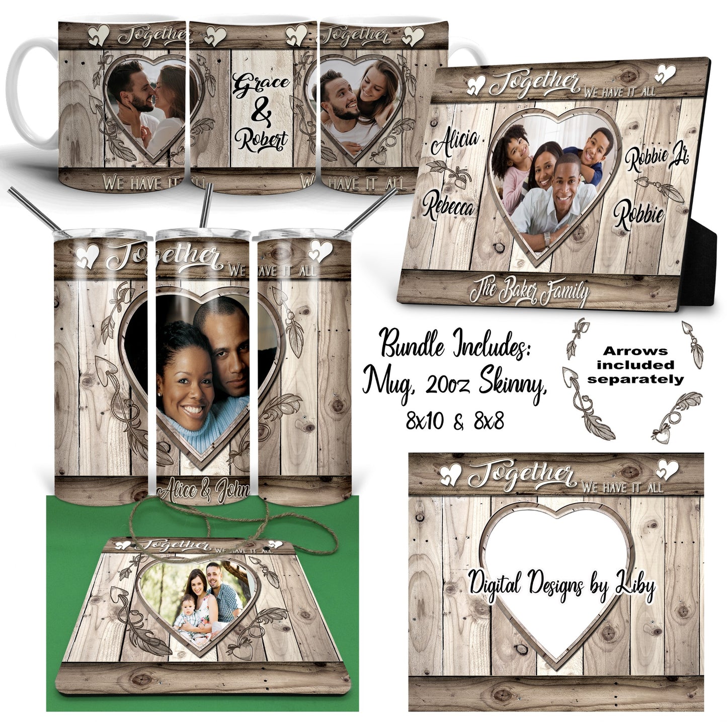 MDF Wood Photo Frame 9.84"X8.03"