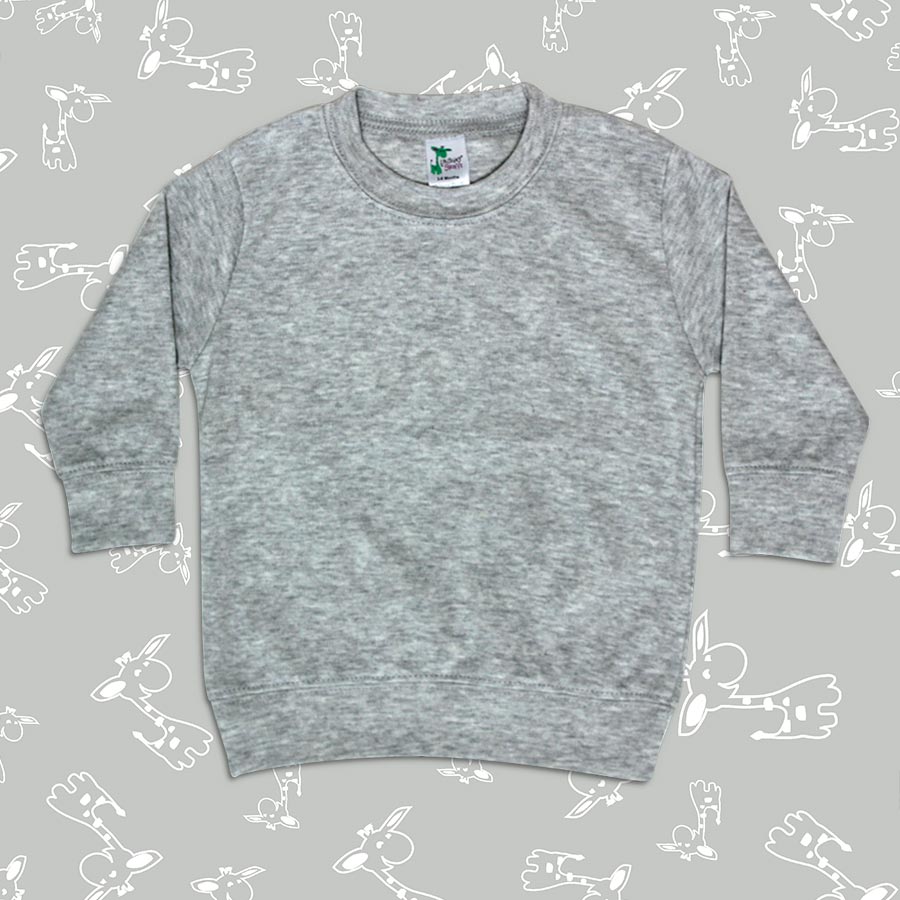 Toddler Long Sleeve Pullover T-Shirts – 65% Polyester 35% Cotton Blend