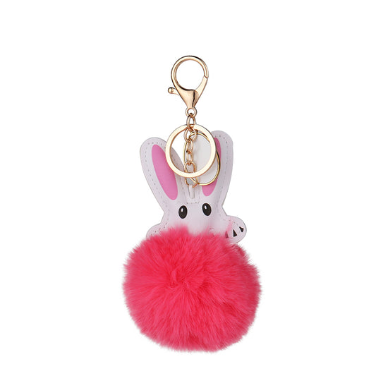 Sublimation Blank Plush Rabbit Ears Keychain