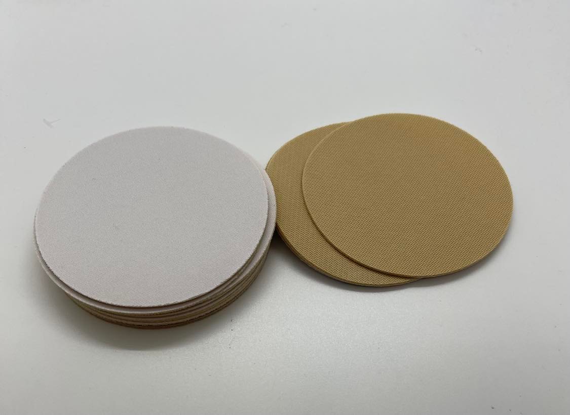 Coasters-Sublimation Blank House Coaster - 4" Round - 2.5mm - Tan-Backed