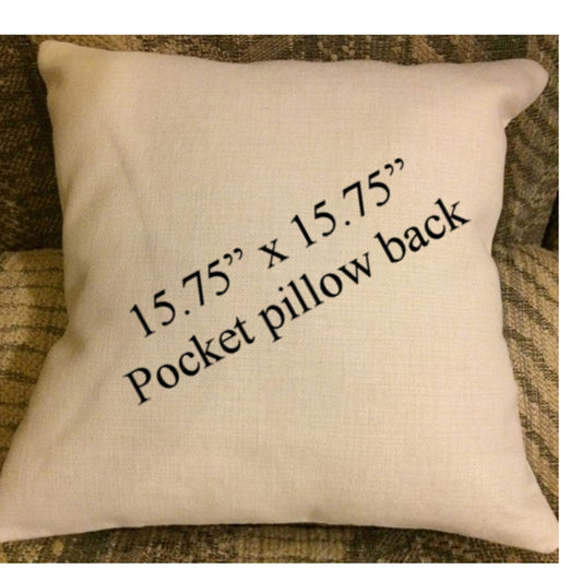 Pillow Cover 15.75"x 15.75" Blank Story Book Pocket Pillow
