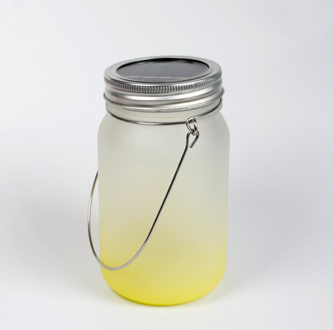 Glass/ Sublimation Mason Jar Lanterns 15oz With led light tops
