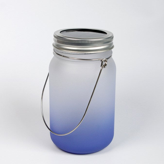 Glass/ Sublimation Mason Jar Lanterns 15oz With led light tops
