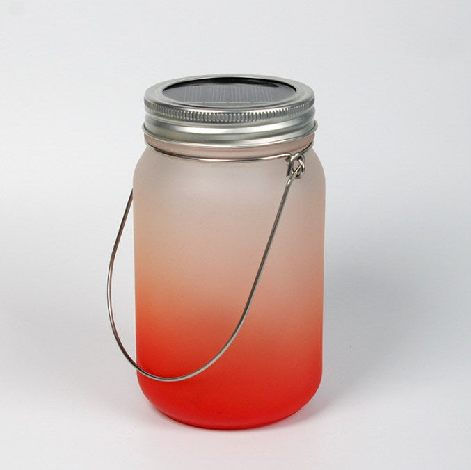 Glass/ Sublimation Mason Jar Lanterns 15oz With led light tops