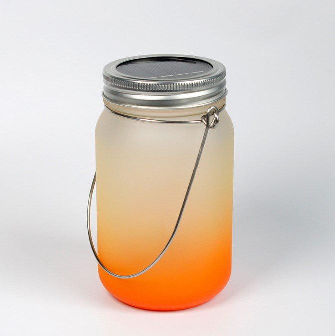 Glass/ Sublimation Mason Jar Lanterns 15oz With led light tops