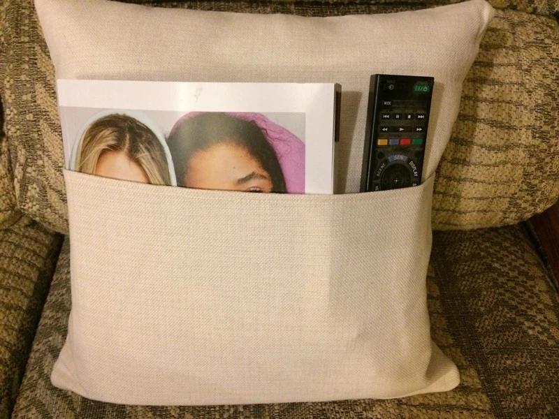 Pillow Cover 15.75"x 15.75" Blank Story Book Pocket Pillow
