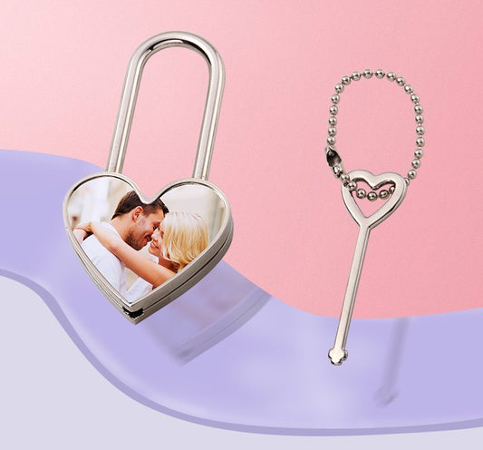 Jewerly/ Valentines Day Heart Shape Printing Metal Lock