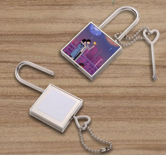 Jewerly/Square Shape Printing Sublimation Lock valentines Day Gift