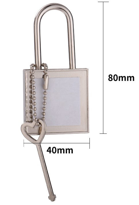 Jewerly/Square Shape Printing Sublimation Lock valentines Day Gift