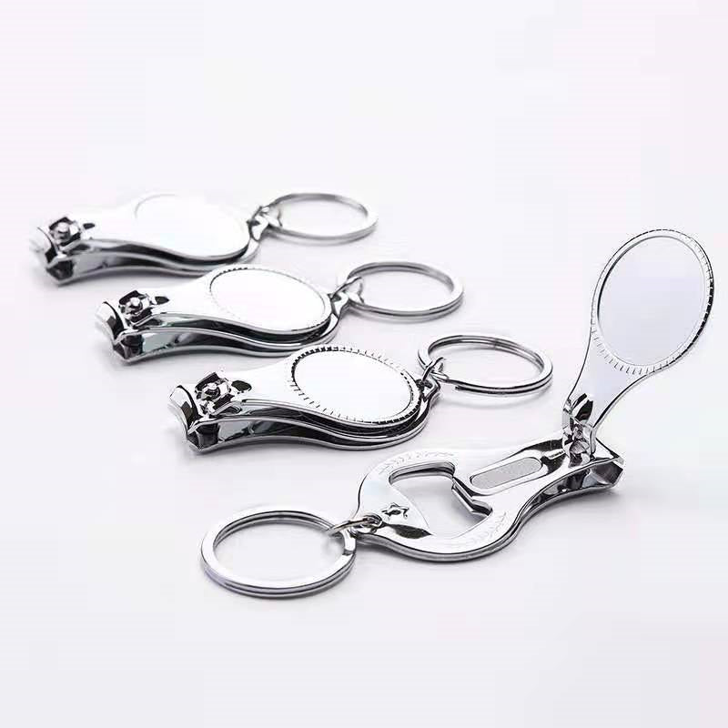Nail Clipper keychain with aluminum insert for sublimation