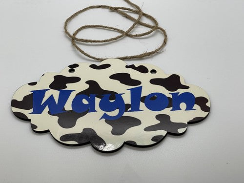 Sublimation wooden mdf Cloud door Hanger 9"x6"