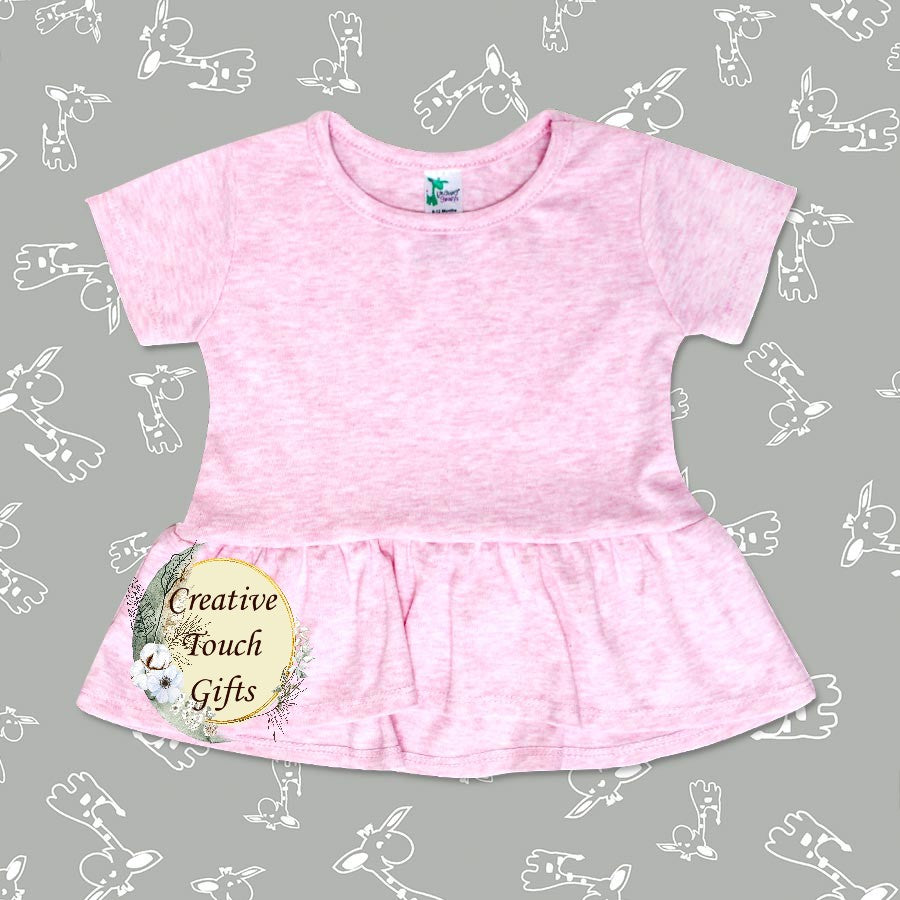 Baby Girls Short Sleeve Peplum Baby Top – PolyCotton