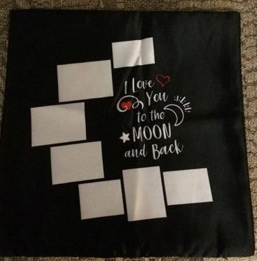 Photo Blanks/ /Moon and Heart  Photo Pillow 15x15