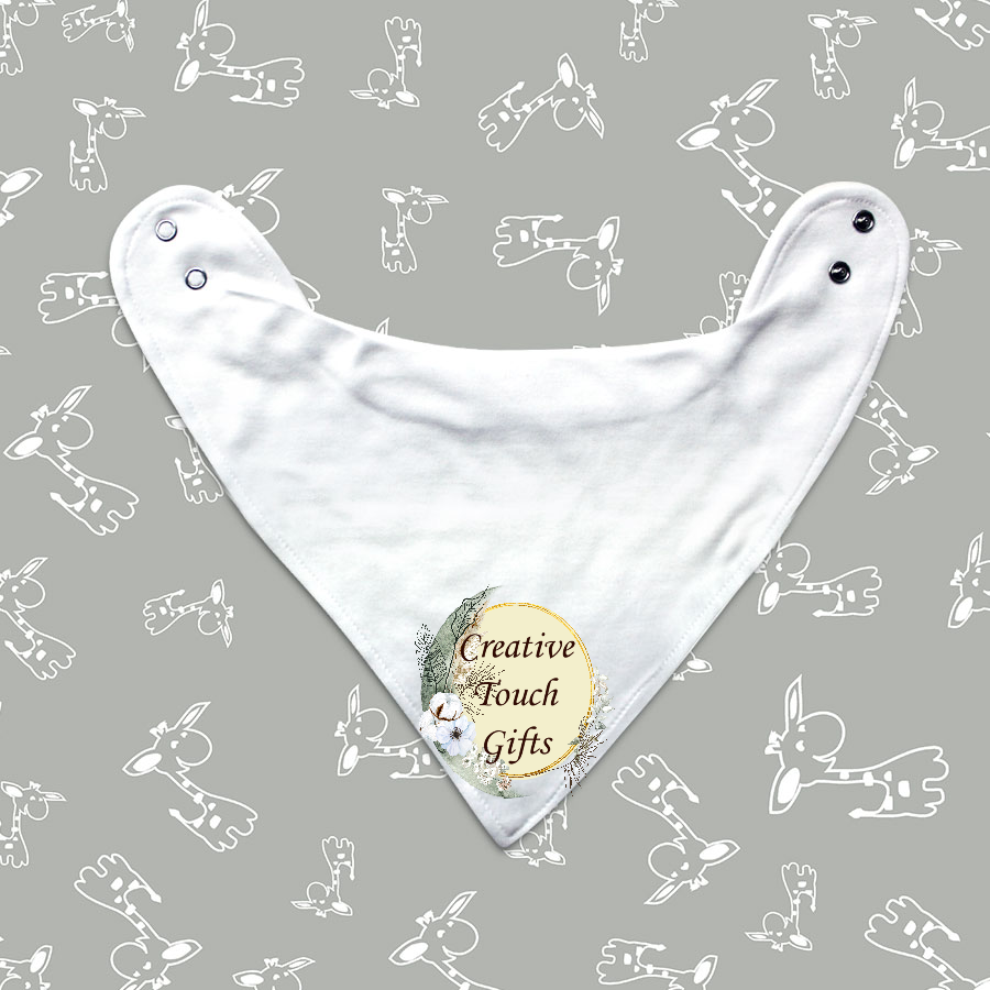 Baby Bandana Bib – White