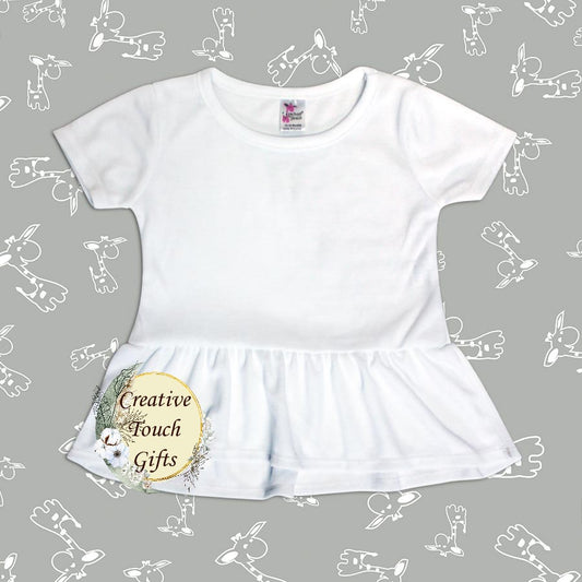 Baby Girls Short Sleeve Peplum Baby Top – Polyester