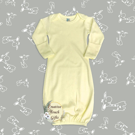 Baby Sleeper Gowns with Mittens – 65% Polyester 35% Cotton Blend Sublimation