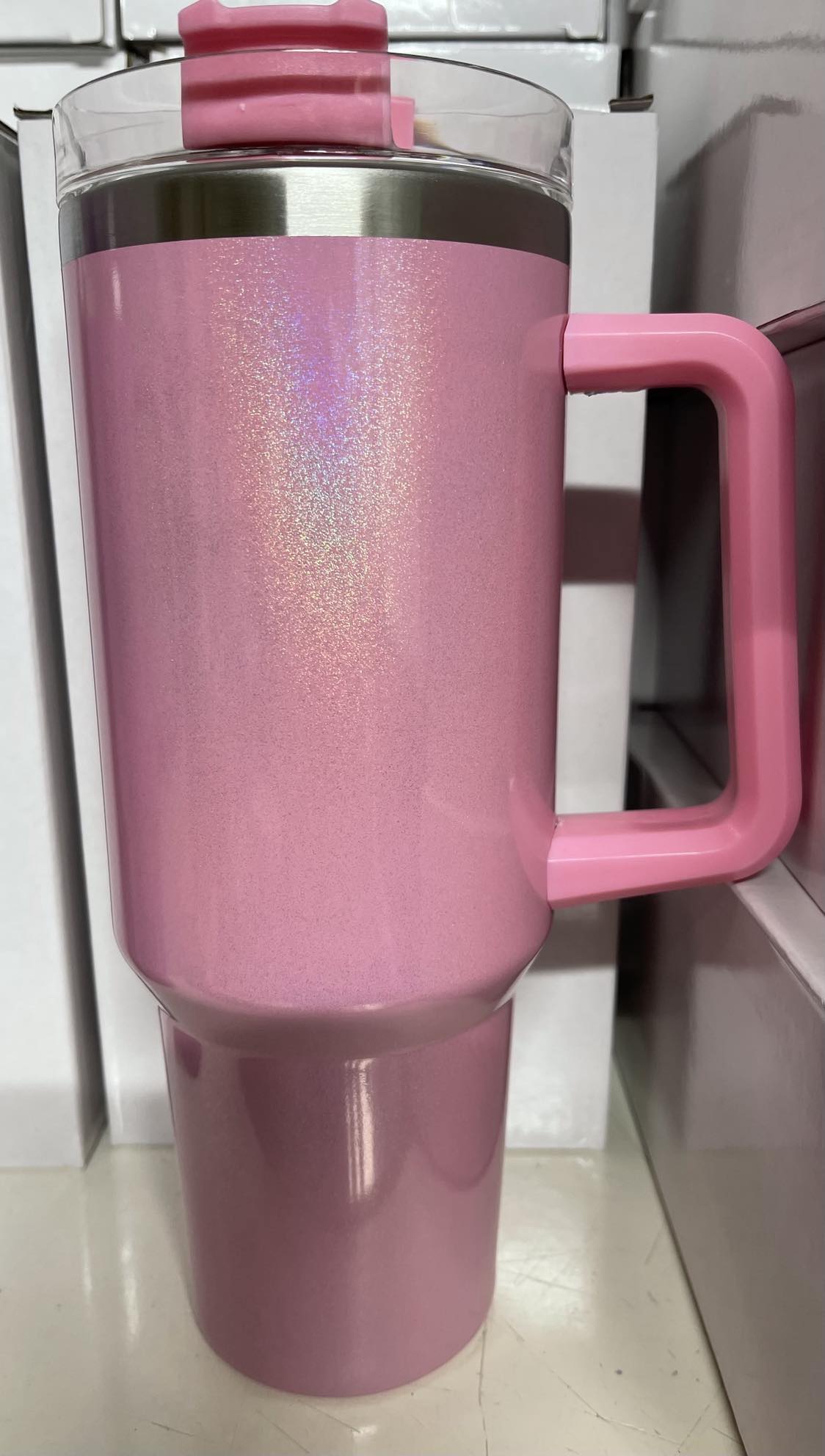 40oz  Shimmer Glitter Tumbler Solid color