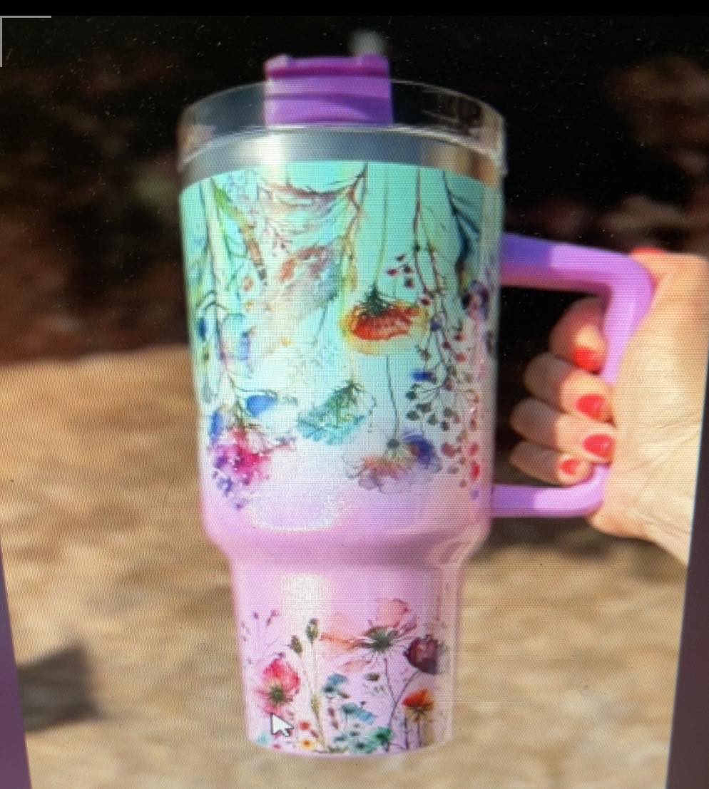 40oz Holographic Shimmer Sublimation Tumblers - Blank
