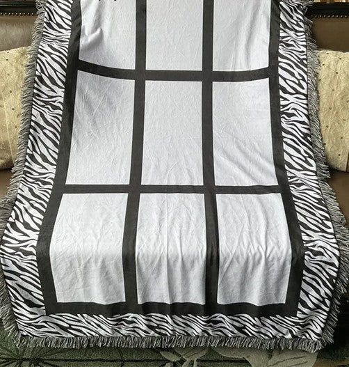 Photo/20 Panel Sublimation Photo Velvet Blanket/ZEBRA