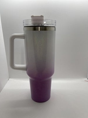 40oz Handle Holographic Shimmer Ombre Sublimation Tumbler