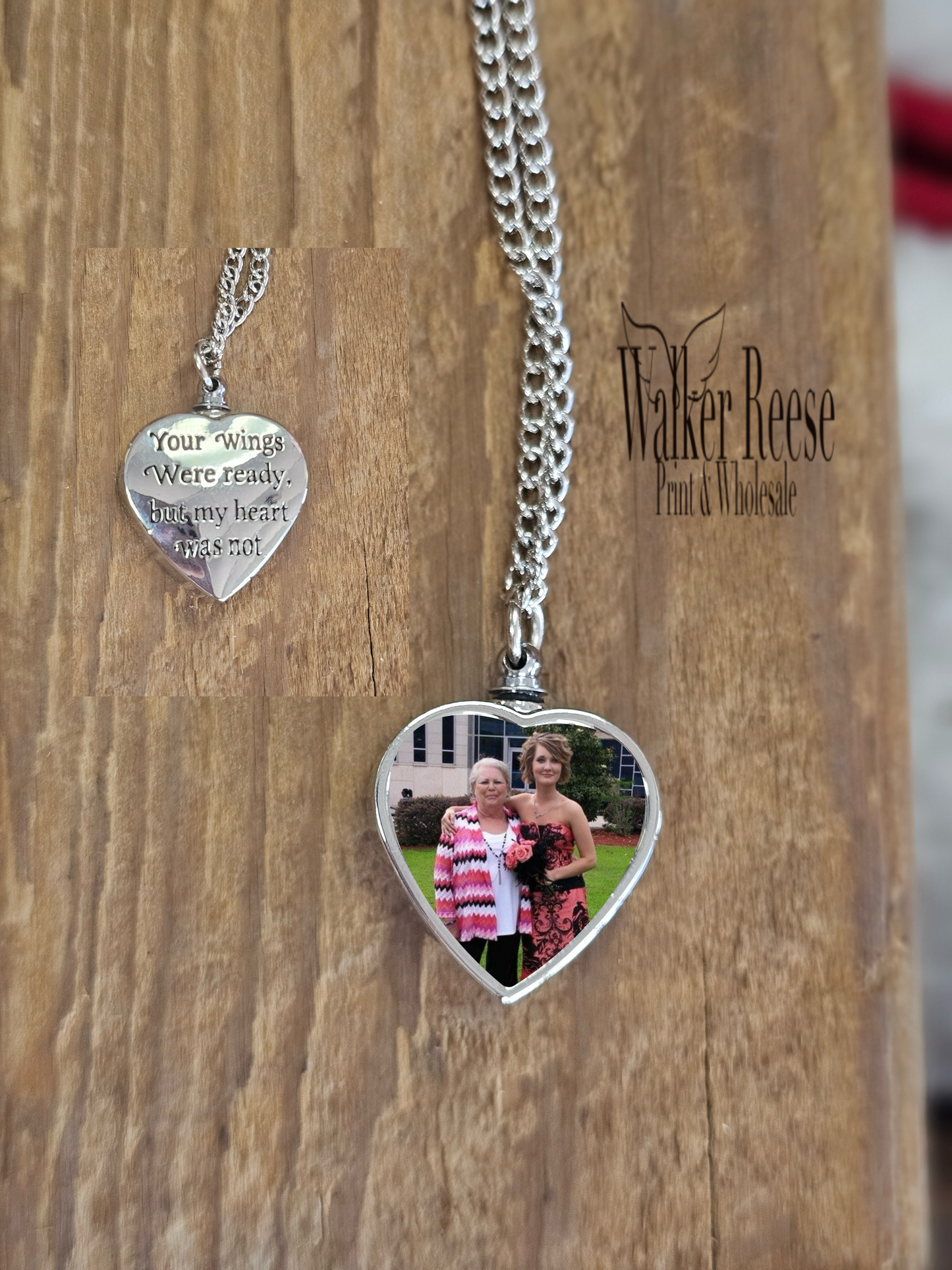 Jewerly/Sublimation Heart Memory Urn Necklace /Heart Cremation Pendants Necklace