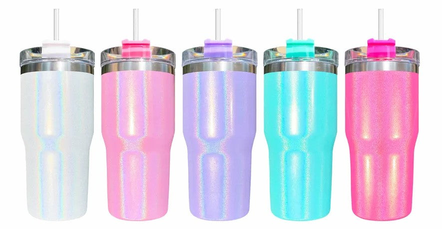 20oz Holographic Shimmer Skinny Sublimation Tumbler