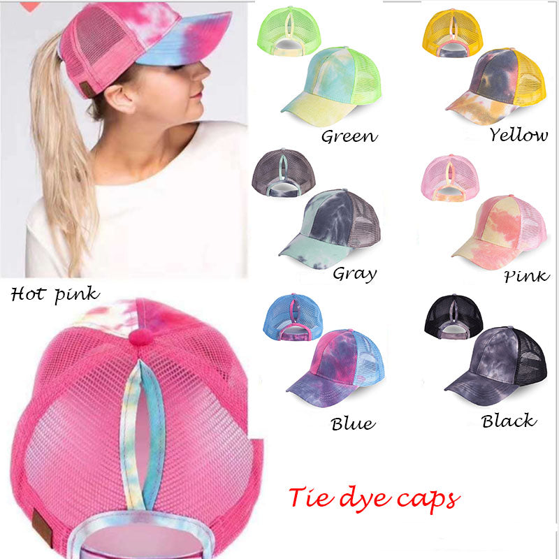Caps/(Adult/Tie Dye) Pony Tail Caps