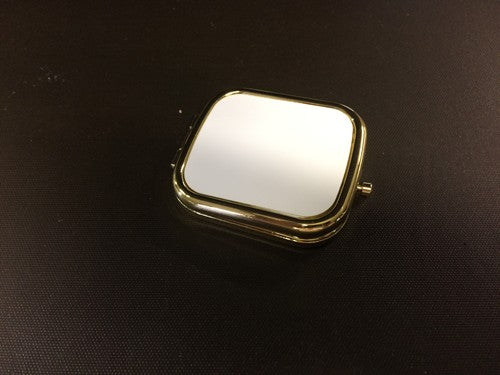 Compact Mirror  (Rectangle) Golden gold