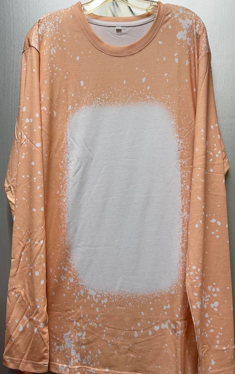 Apparel/ Kids/Adult Faux Bleached solid color LONG SLEEVE TRUE TO SIZE