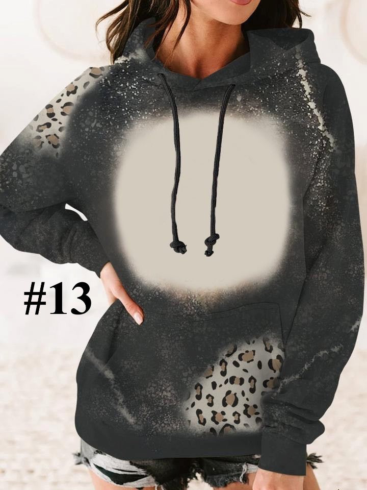 Adult Sublimation  Bleached Design Hoodies