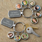 Key Chain /Oblong Shape 5 or 6 Charm Key Chain