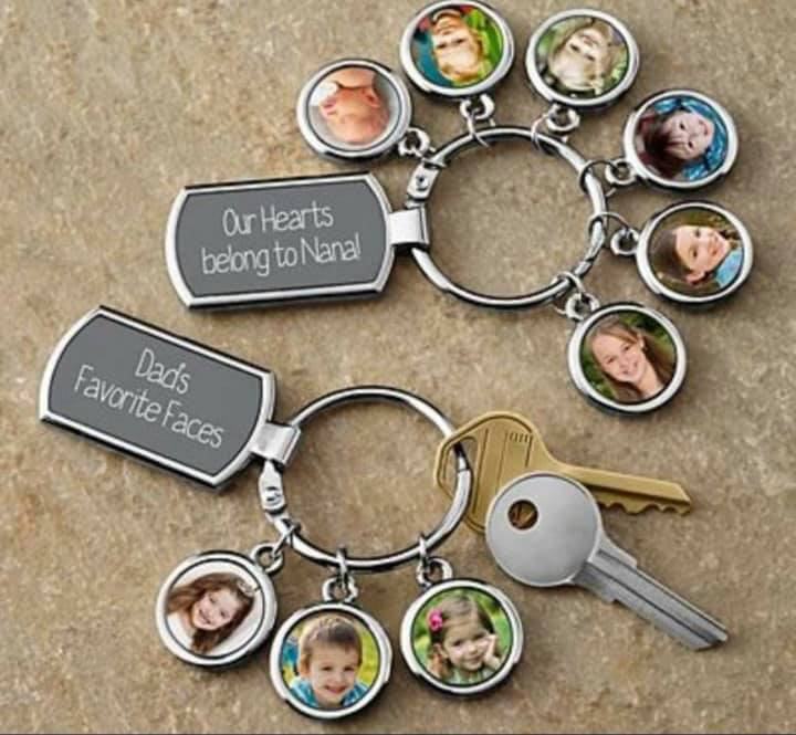 Key Chain /Oblong Shape 5 or 6 Charm Key Chain