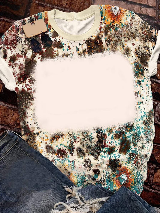 #22 Apparel/ Kids/Adult Sublimation Faux Bleached T-Shirts