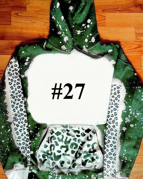 Adult Sublimation  Bleached Design Hoodies