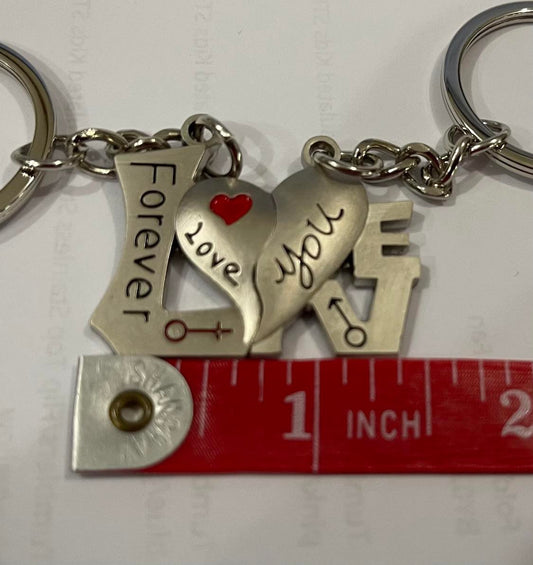 DOUBLE HEART MAGNETIC KEYCHAIN /Love  Key Chain