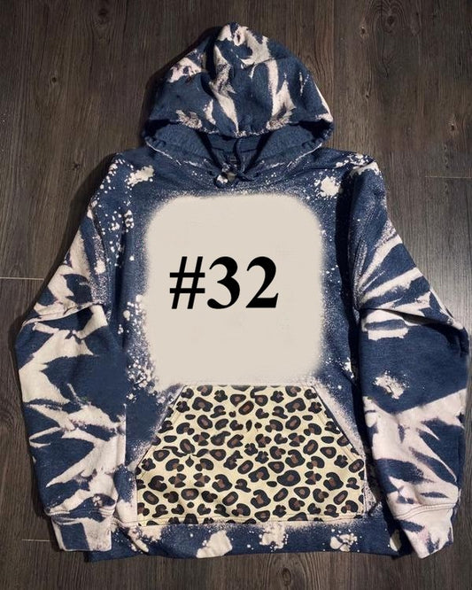 Adult Sublimation  Bleached Design Hoodies