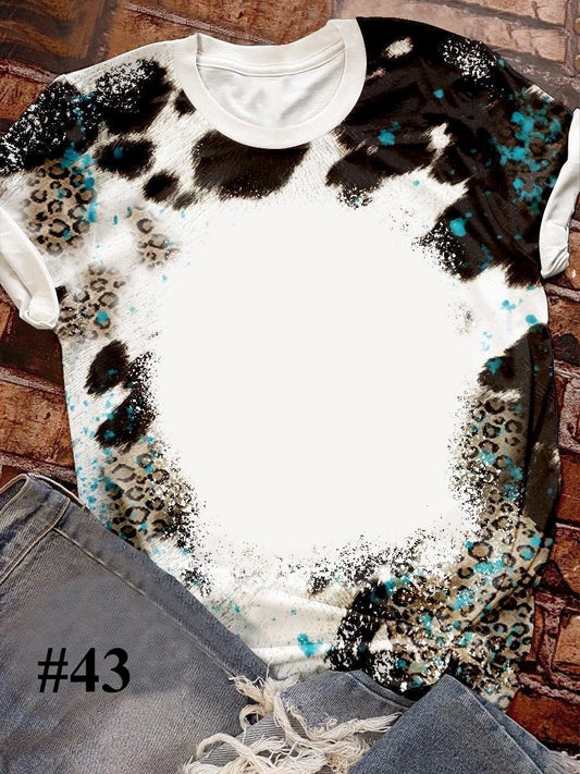 #43  Apparel/ Adult Sublimation Faux Bleached TShirt