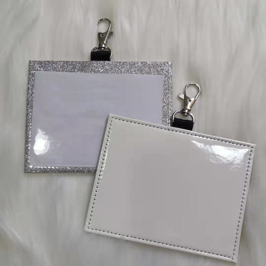 PU Vaccination card holder with silver back