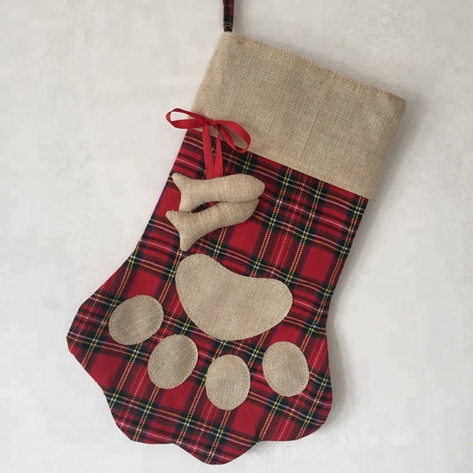 Christmas paw stockings dog cat X-mas stocking