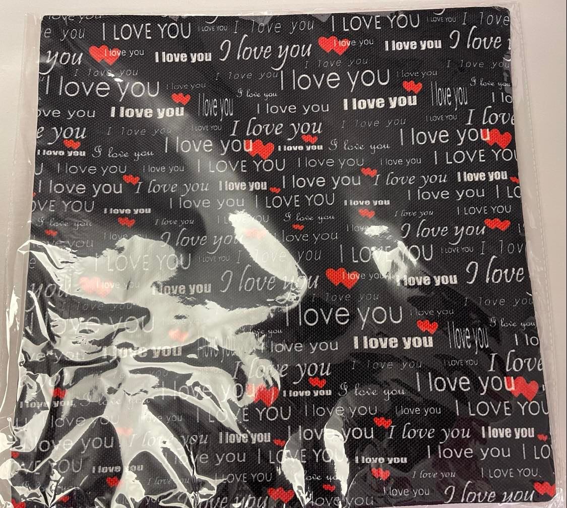 Photo Blanks/  I love you BLACK /RED Pillow 15"x15"