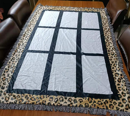 Photo Blank/9 Panel Sublimation Photo Blanket/Leopard