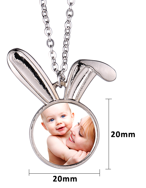 Jewelry/ Sublimation Necklack Blank Bunny Necklace Basket filler